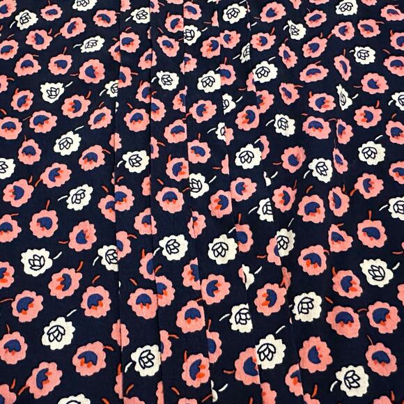 Boden Women’s Floral Cap Sleeve Blouse Blue Pink Size 6 Casual Summer Top - Picture 4 of 8